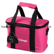 Promotional Hot Pink 600d Polyester Insulated Lunch Cooler Bag